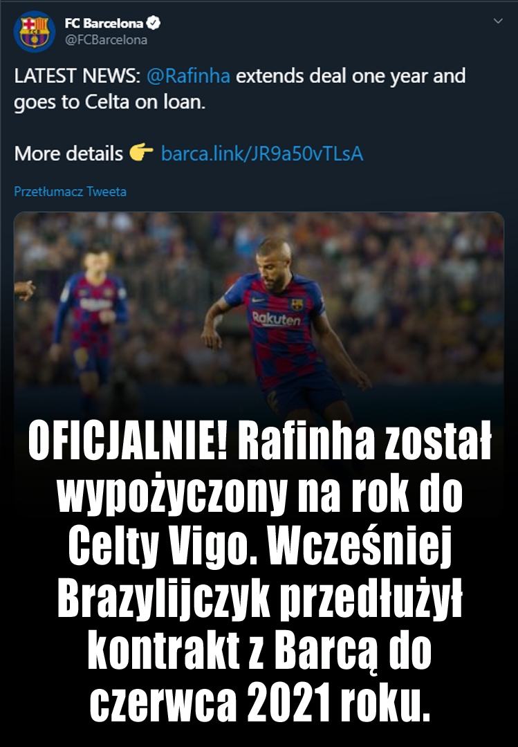 OFICJALNIE! Rafinha wypożyczony do Celty Vigo!